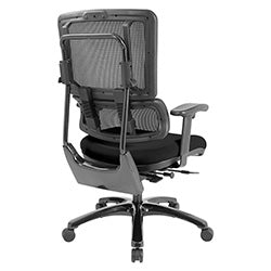 Vertical Black Mesh Back Chair with Shiny Black Base 1